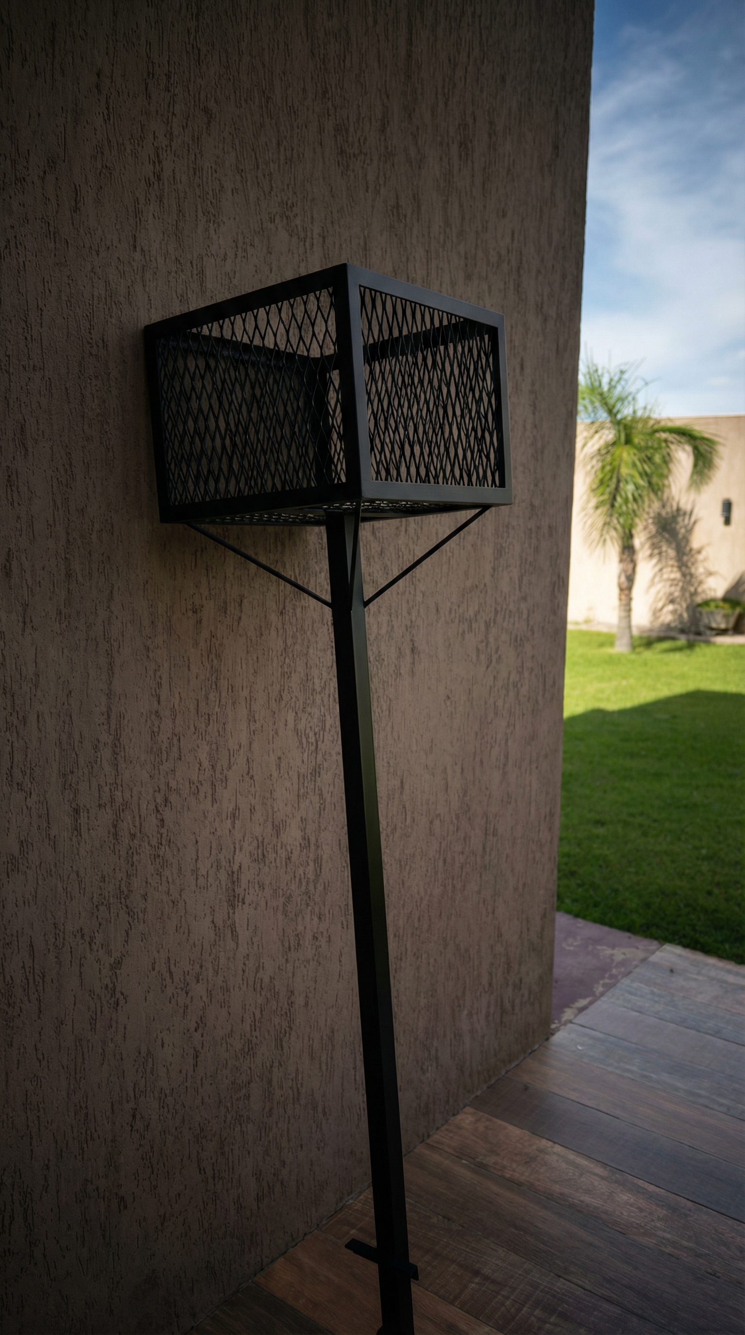 Canasto de basura alto reforzado en negro satinado